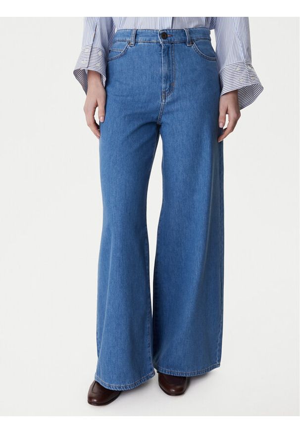 Weekend Max Mara Jeansy Vega 2615181041 Niebieski Wide Leg. Kolor: niebieski