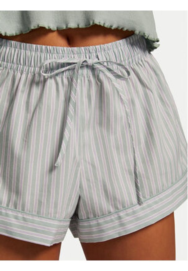 Hunkemöller Szorty piżamowe Cotton 205014 Zielony Regular Fit. Kolor: zielony. Materiał: bawełna