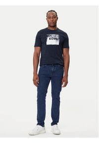 BOSS T-Shirt Te_Wheel 50546381 Granatowy Regular Fit. Kolor: niebieski. Materiał: bawełna #5