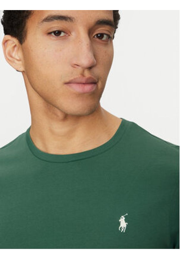Polo Ralph Lauren T-Shirt 710671438422 Zielony Slim Fit. Typ kołnierza: polo. Kolor: zielony. Materiał: bawełna