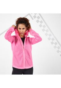 KIPRUN - Kurtka do biegania przeciwdeszczowa damska Kiprun Light. Kolor: różowy. Materiał: materiał, poliamid. Długość: długie. Sport: fitness #1