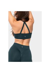Biustonosz bezszwowy Carpatree Accolade zielony. Kolor: zielony. Wzór: aplikacja. Sport: joga i pilates