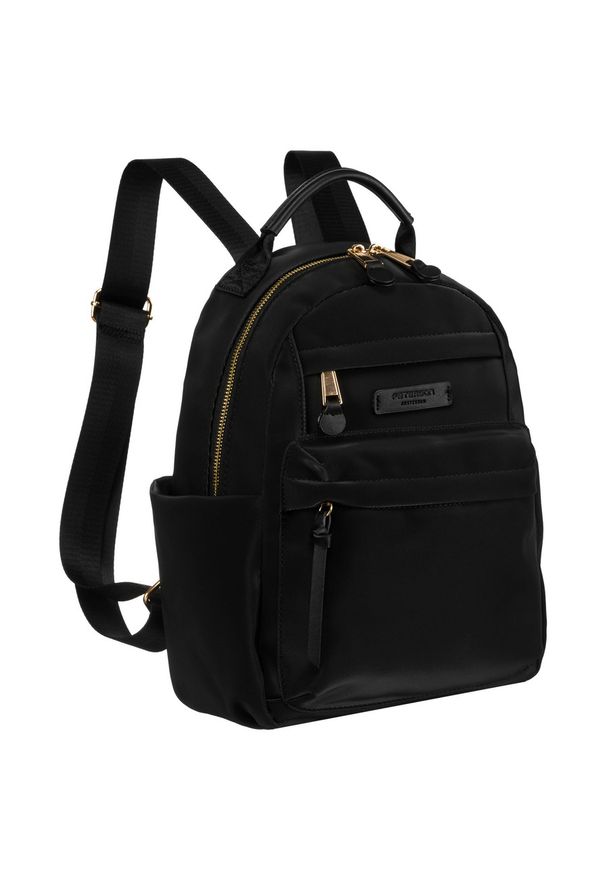 Plecak miejski Peterson PTN JN-01 czarny. Kolor: czarny. Materiał: skóra, nylon