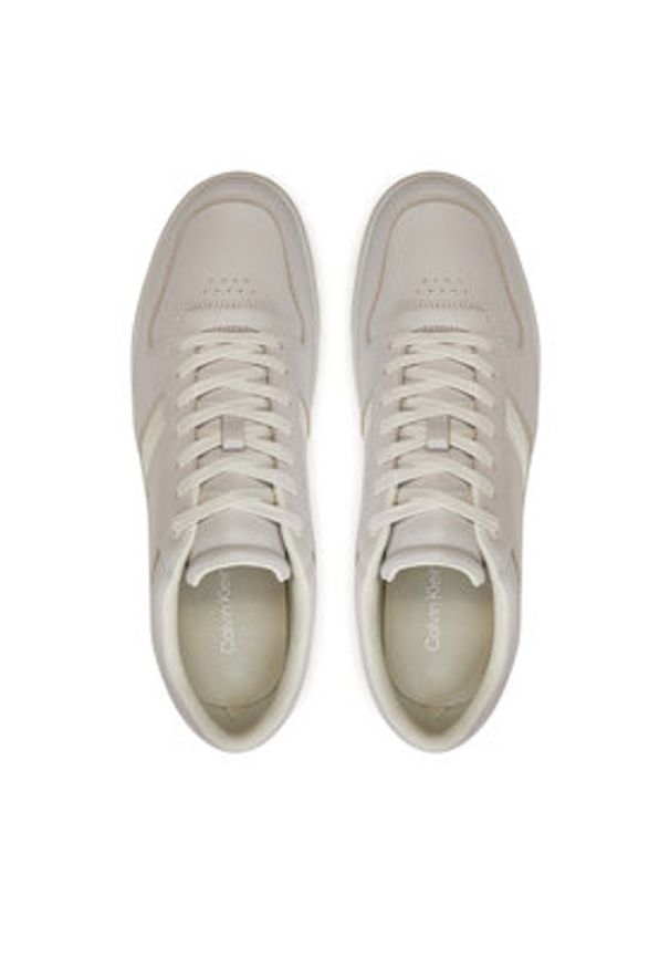 Calvin Klein Sneakersy Low Top Lace Up Logo HM0HM01491 Szary. Kolor: szary. Materiał: skóra