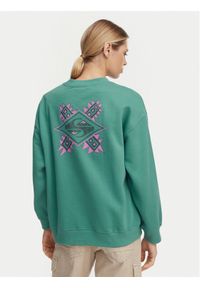 Quiksilver Bluza EQWFT03188 Zielony Oversize. Kolor: zielony. Materiał: bawełna #1