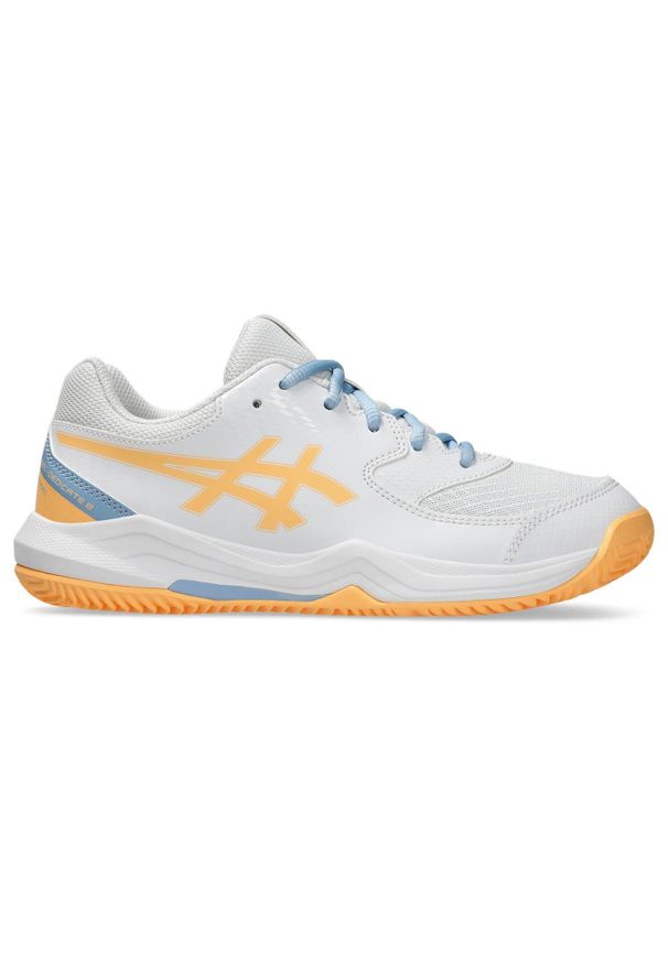 Buty do padla Asics Gel-Dedicate 8 GS. Kolor: niebieski, pomarańczowy, biały, wielokolorowy. Sport: tenis