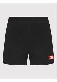 Fila Szorty sportowe Toulon FAW0016 Czarny Regular Fit. Kolor: czarny. Materiał: bawełna #4