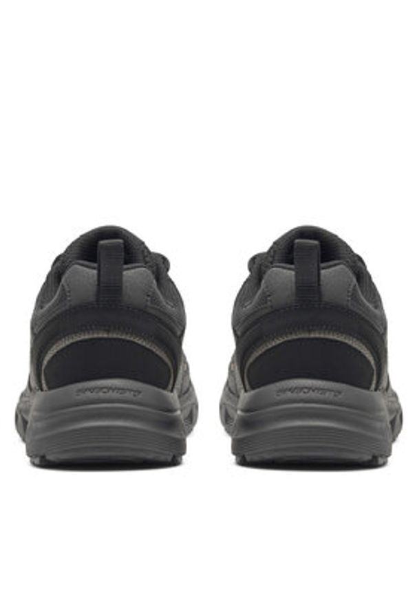 skechers - Skechers Sneakersy OAK CANYON VERKETTA 51898 BBK Czarny. Kolor: czarny. Materiał: skóra