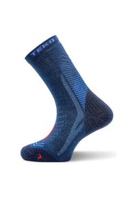 TEKO - Skarpety sportowe z wełną merino Teko ecoHIKE Discovery Light Half Cushion 2.0. Kolor: niebieski, szary, wielokolorowy. Materiał: wełna. Sport: turystyka piesza