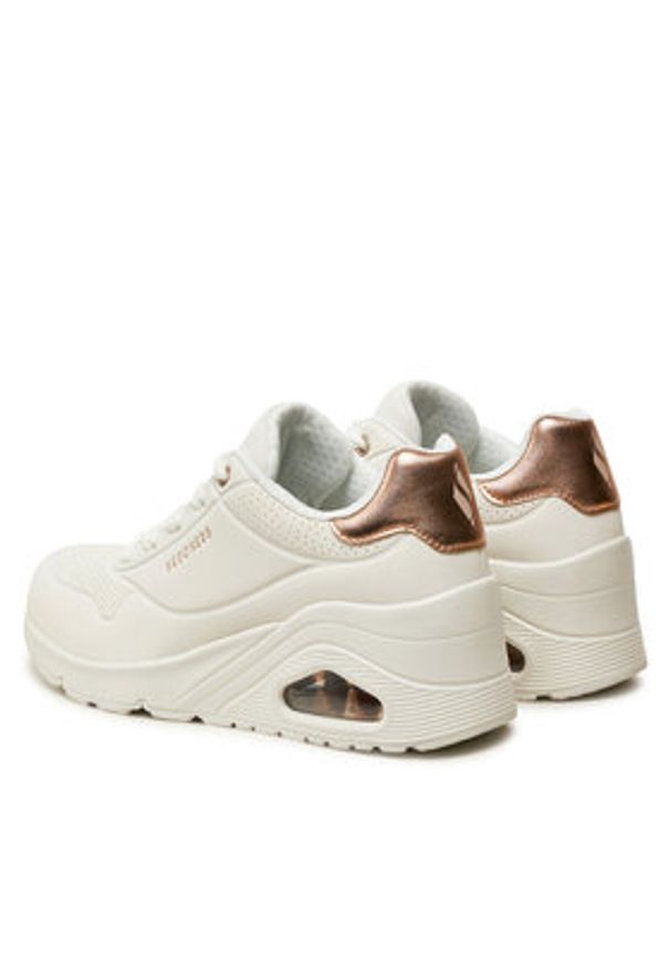 skechers - Skechers Sneakersy Uno Wedge - Hi Steps 177520/WHT Biały. Kolor: biały. Materiał: skóra