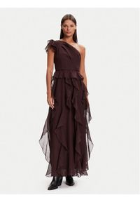 Vero Moda Sukienka koktajlowa Sabrina 10343819 Brązowy Regular Fit. Kolor: brązowy. Materiał: syntetyk. Styl: wizytowy