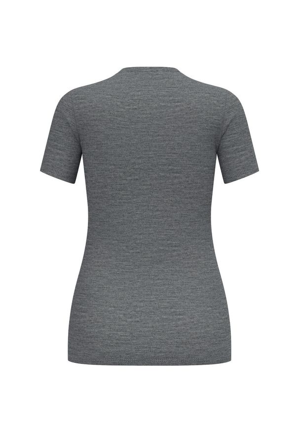 Odlo - Koszulka damska ODLO Merino 160 BL TOP krótki rękaw 100% wełna merino. Kolor: szary. Materiał: wełna. Długość rękawa: krótki rękaw. Długość: krótkie. Sport: fitness