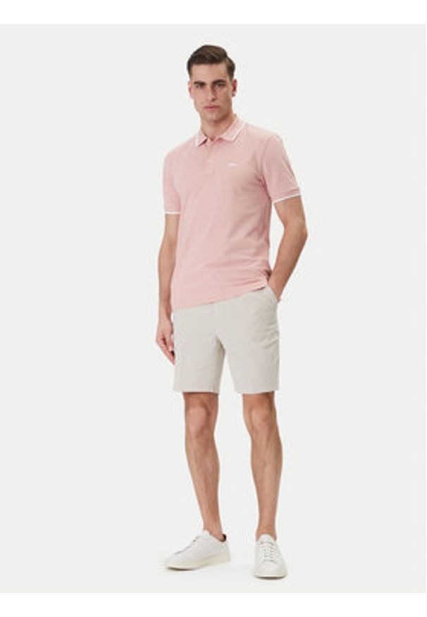 BOSS Polo Parlay 190 50494697 Różowy Regular Fit. Typ kołnierza: polo. Kolor: różowy. Materiał: bawełna
