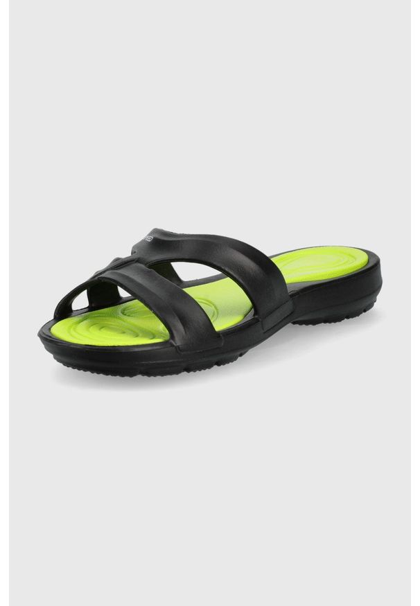 Aqua Speed klapki damskie kolor czarny. Kolor: czarny. Materiał: guma, materiał. Wzór: gładki