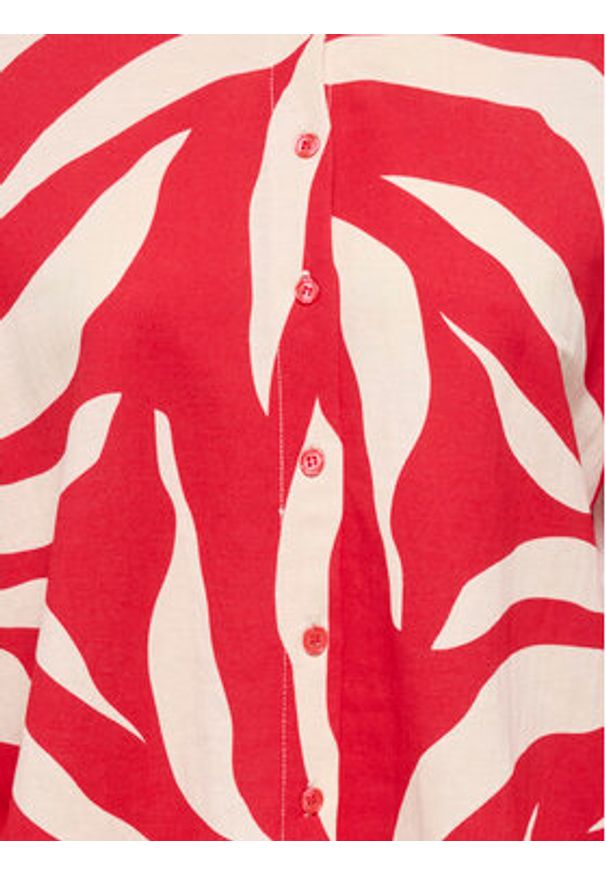 only - ONLY Koszula Sakura 15366883 Czerwony Regular Fit. Kolor: czerwony. Materiał: syntetyk