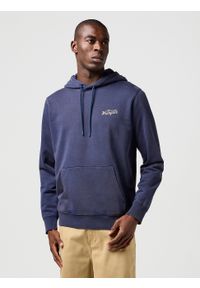 Wrangler - WRANGLER MĘSKA BLUZA Z KAPTUREM WRANGLER AMERICANA HOODIE NAVY 112362777. Typ kołnierza: kaptur