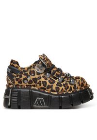 Sneakersy NEW ROCK. Kolor: brązowy