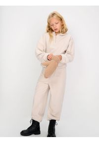 Sinsay - Polarowa bluza z kapturem - beżowy. Typ kołnierza: kaptur. Kolor: beżowy. Materiał: polar #1