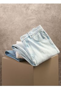 Reserved - Jeansy barrel leg - niebieski. Kolor: niebieski #1