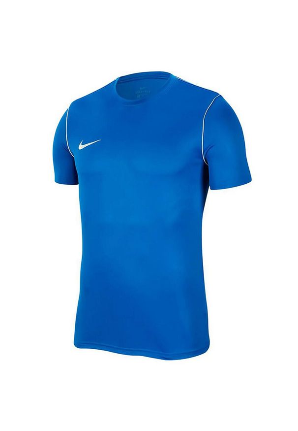 Nike - Męska Koszulka Z Krótkim Rękawem Dry Park 20. Kolor: niebieski. Długość rękawa: krótki rękaw. Długość: krótkie. Sport: turystyka piesza