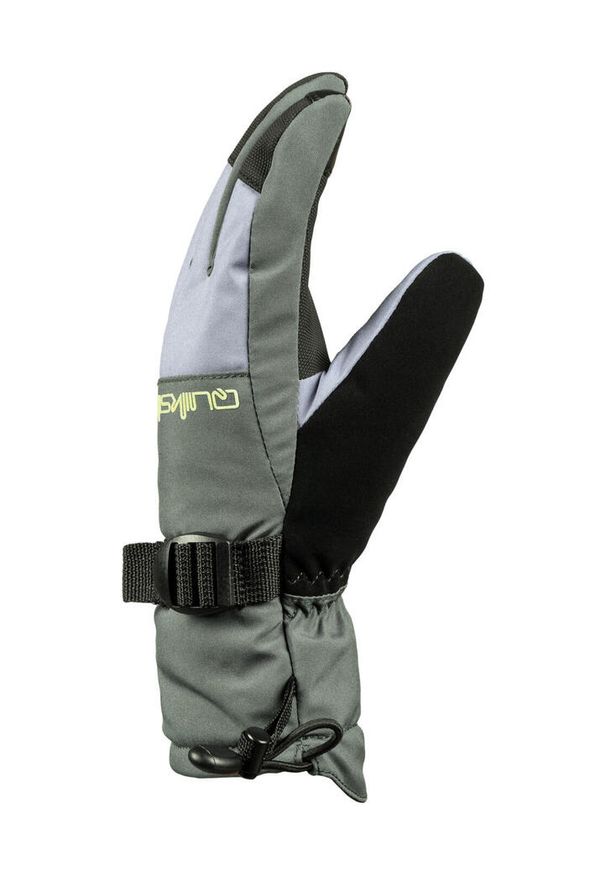 Quiksilver - Techniczne rękawice śnieżne MISSION chłopięce. Kolor: szary. Materiał: poliester, materiał. Sezon: zima. Sport: narciarstwo