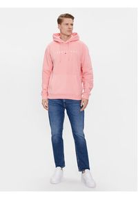 Tommy Jeans Bluza Linear Logo DM0DM17985 Różowy Regular Fit. Kolor: różowy. Materiał: bawełna