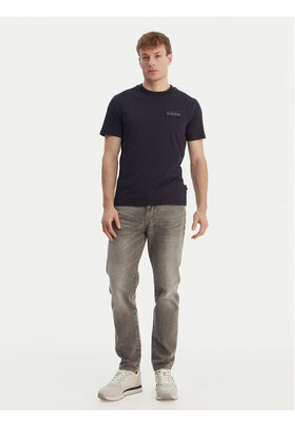 Napapijri T-Shirt S-Amundsen NP0A4IN8 Granatowy Regular Fit. Kolor: niebieski. Materiał: bawełna