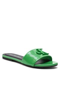 Calvin Klein Jeans Klapki Flat Sandal Slide Mg Met YW0YW01348 Zielony. Kolor: zielony #5