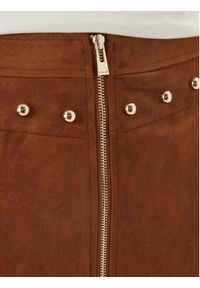 Morgan Spódnica z imitacji skóry 261-JCLAM Brązowy Regular Fit. Kolor: brązowy. Materiał: syntetyk #4