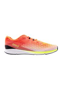 KIPRUN - Buty do chodu sportowego Kiprun Racewalk One. Kolor: wielokolorowy, pomarańczowy, żółty, różowy, czerwony, zielony. Materiał: kauczuk. Szerokość cholewki: normalna. Wzór: geometria. Sport: turystyka piesza