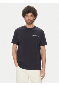 Marc O'Polo Denim T-Shirt 500 0006 002 Granatowy Relaxed Fit. Typ kołnierza: polo. Kolor: niebieski. Materiał: bawełna