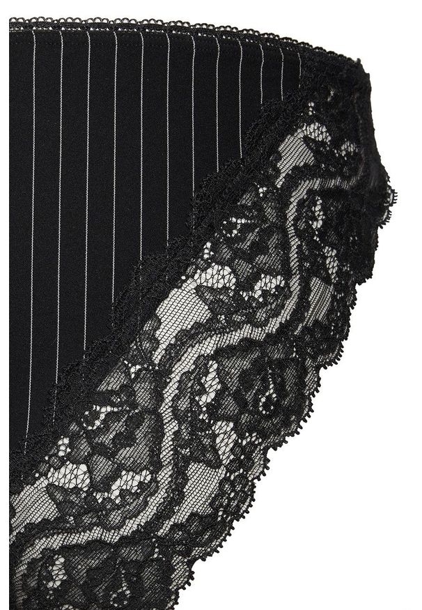 Wolford Figi kolor czarny z koronki. Kolor: czarny. Materiał: koronka. Wzór: koronka