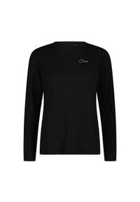 Damski jersey z długim rękawem CMP. Okazja: na co dzień. Kolor: czarny. Materiał: jersey. Długość rękawa: długi rękaw. Długość: długie. Styl: casual #1