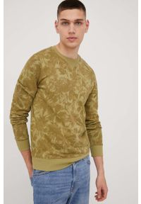 Tom Tailor bluza bawełniana męska kolor zielony wzorzysta. Okazja: na co dzień. Kolor: zielony. Materiał: bawełna. Styl: casual #1