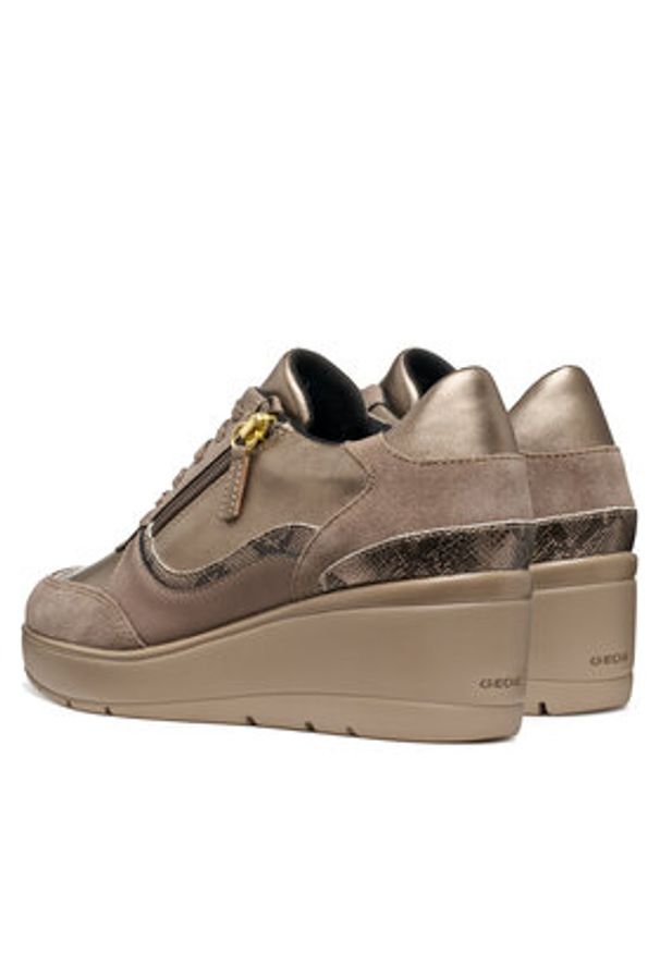 Geox Sneakersy D Ilde D46RAA 0AJ22 C6029 Brązowy. Kolor: brązowy. Materiał: skóra
