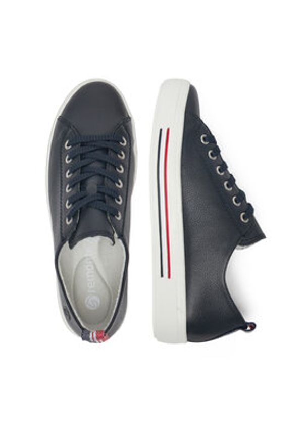 Remonte Sneakersy D0900-15 Granatowy. Kolor: niebieski. Materiał: skóra