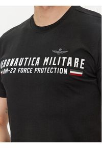 Aeronautica Militare T-Shirt 241TS1942J538 Czarny Regular Fit. Kolor: czarny. Materiał: bawełna