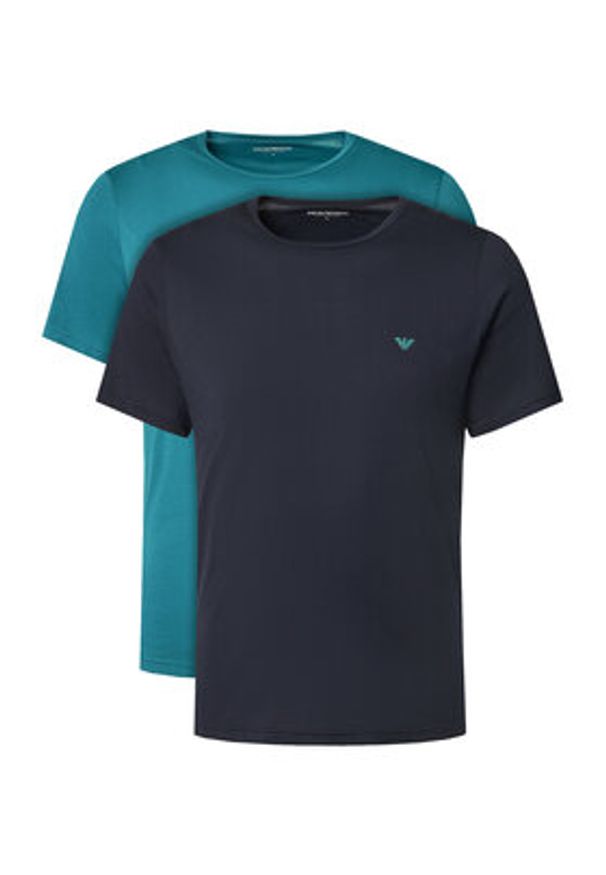 Emporio Armani Underwear Komplet 2 t-shirtów EM000391 AF10800 MB144 Kolorowy Regular Fit. Materiał: bawełna. Wzór: kolorowy