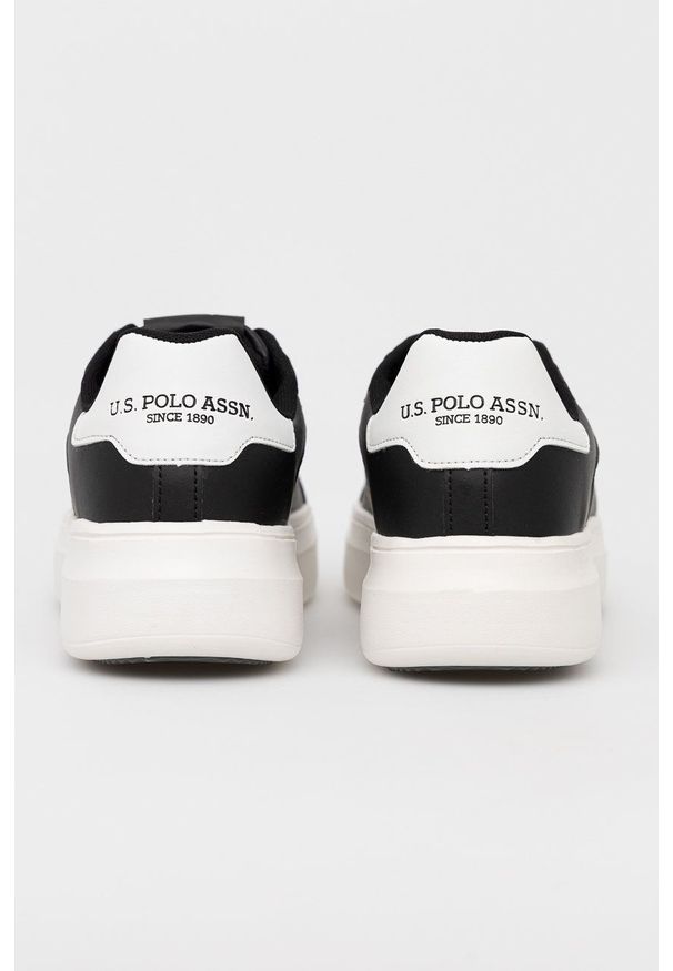 U.S. Polo Assn. sneakersy kolor czarny. Nosek buta: okrągły. Zapięcie: sznurówki. Kolor: czarny. Materiał: guma