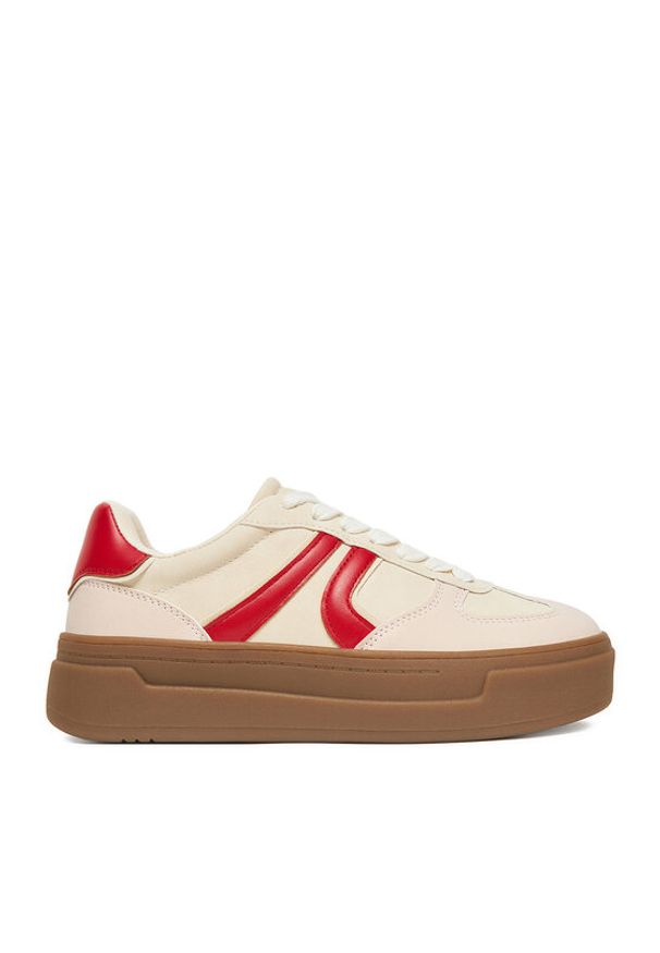 DeeZee Sneakersy AM2518 Beżowy. Kolor: beżowy. Materiał: skóra