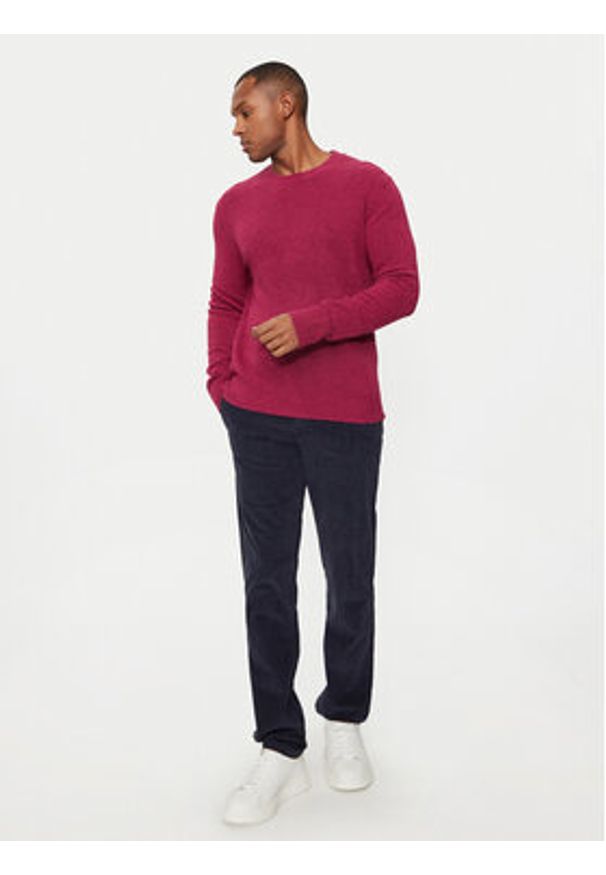 United Colors of Benetton - United Colors Of Benetton Sweter 10R2U108E Bordowy Regular Fit. Kolor: czerwony. Materiał: bawełna