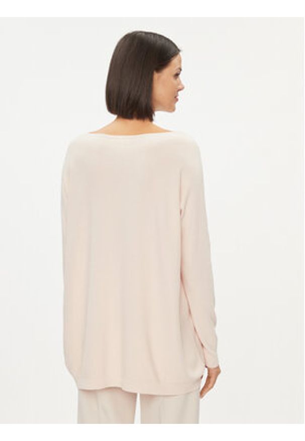 Kontatto Sweter 3M1018 Beżowy Regular Fit. Kolor: beżowy. Materiał: wiskoza
