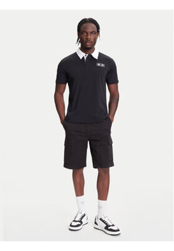 Kappa Polo Authentic Nilde 351R2IW Czarny Regular Fit. Typ kołnierza: polo. Kolor: czarny. Materiał: bawełna