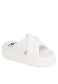 Tommy Jeans Klapki Tjw Lettering Flatform Sandal EN0EN02465 Écru. Materiał: materiał #4