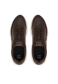 BOSS Sneakersy Vinston 50568951 Brązowy ciemny. Kolor: brązowy. Materiał: skóra #2