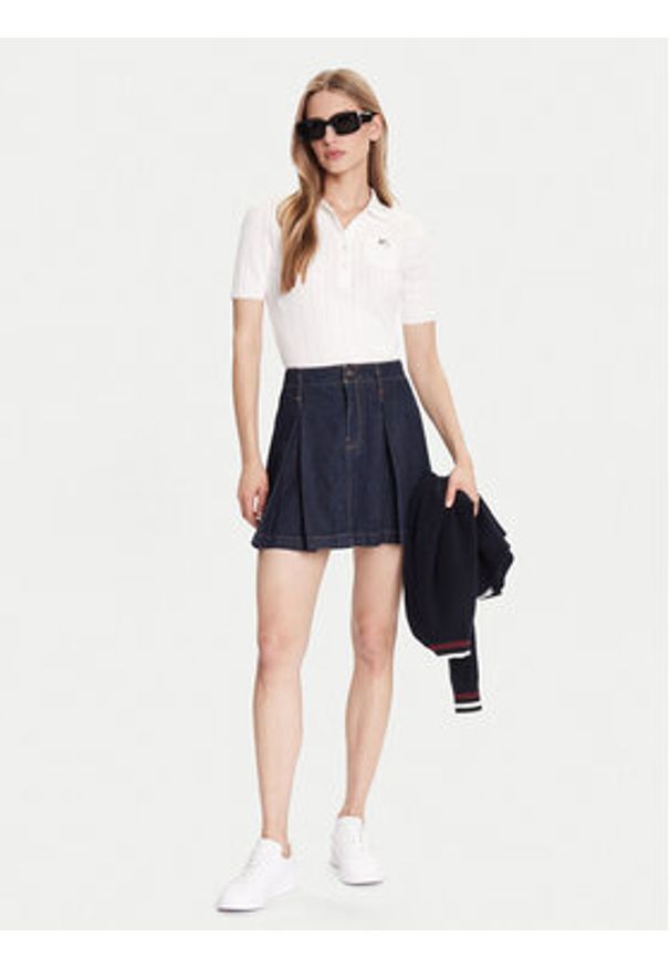 Lacoste Polo DF5296 Écru Slim Fit. Typ kołnierza: polo. Materiał: bawełna