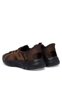 skechers - Skechers Sandały 205181/ACDB Brązowy. Kolor: brązowy. Materiał: materiał #3