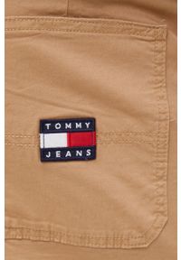 Tommy Jeans spodnie męskie kolor beżowy w fasonie chinos. Kolor: beżowy. Materiał: bawełna, tkanina. Wzór: gładki