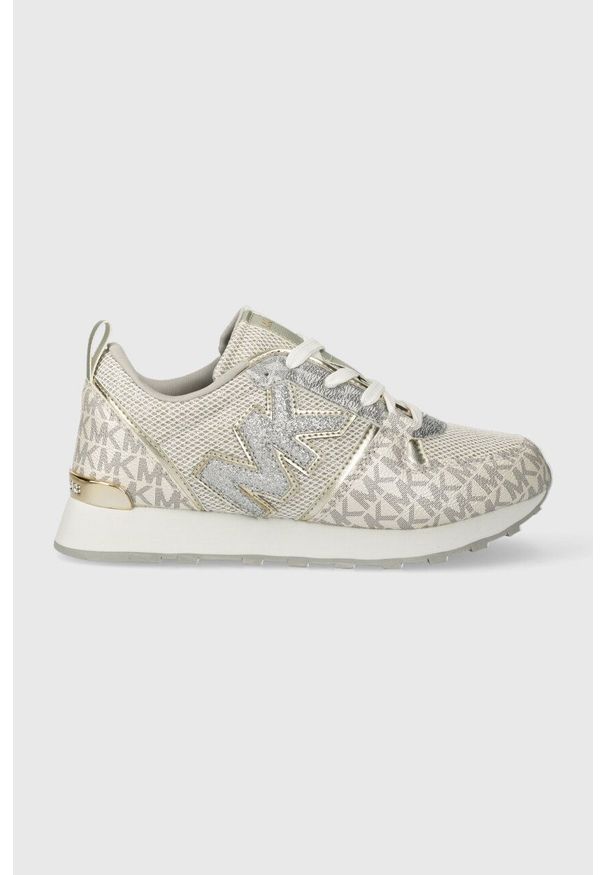 Michael Kors sneakersy dziecięce kolor beżowy. Zapięcie: sznurówki. Kolor: beżowy. Materiał: guma