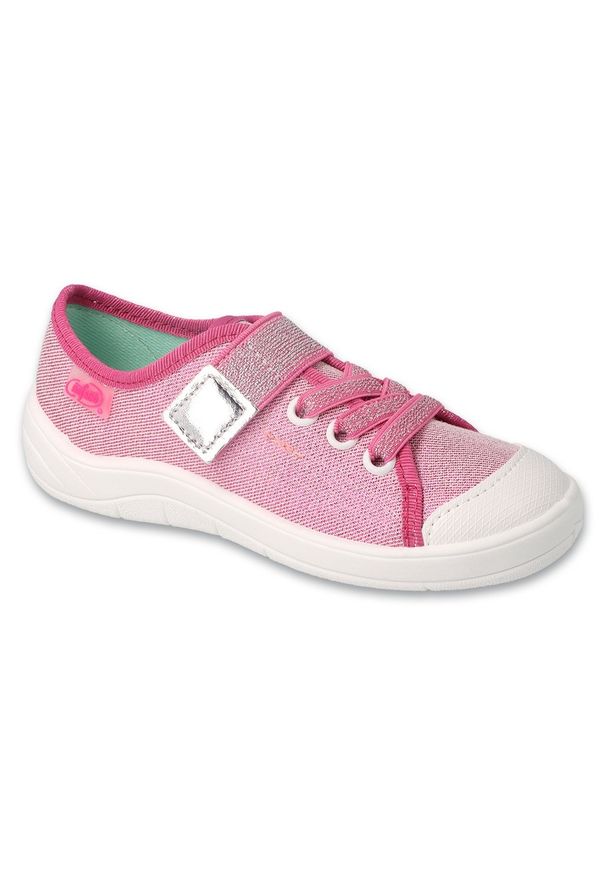 Befado obuwie dziecięce 351X002 różowe. Kolor: różowy. Materiał: bawełna, tkanina, guma